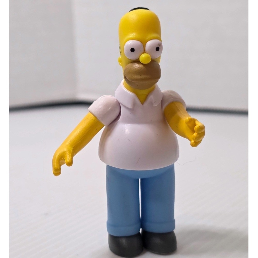 Jakks Pacific Homer Simpson Figure 3in Yellow Good Condition Used Toy